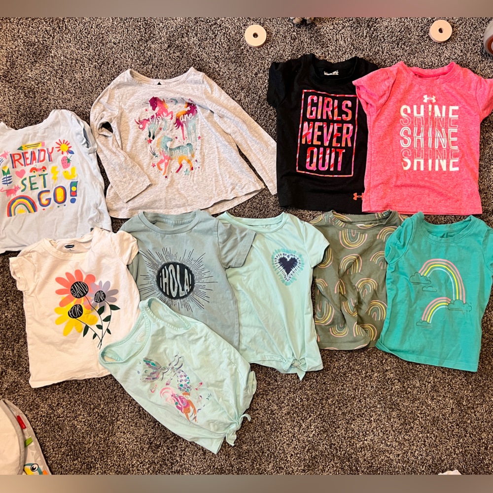 Girls' Graphic Tees - Assorted Colors 2T Bundle
